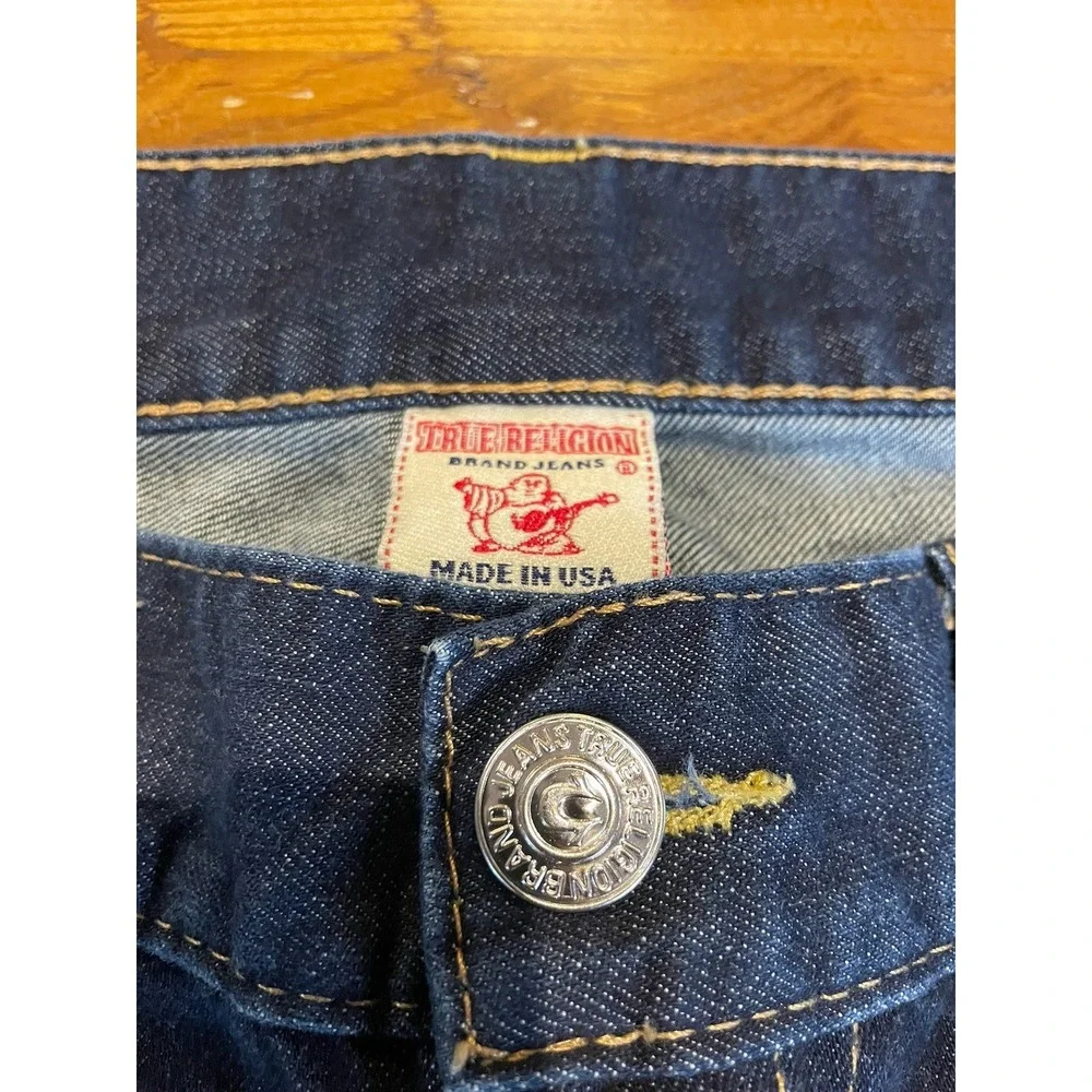 True Religion Jeans Mens 40x32 Ricky Relaxed Straight Leg Stretch Denim Pants